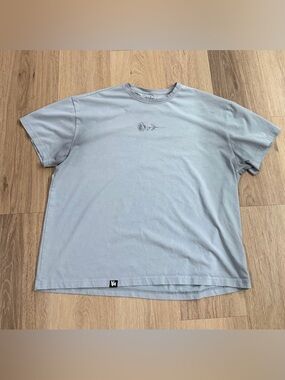 YoungLA Men’s Rare Light Blue/Gray Rose Graphic Gym T-Shirt size X-Large
